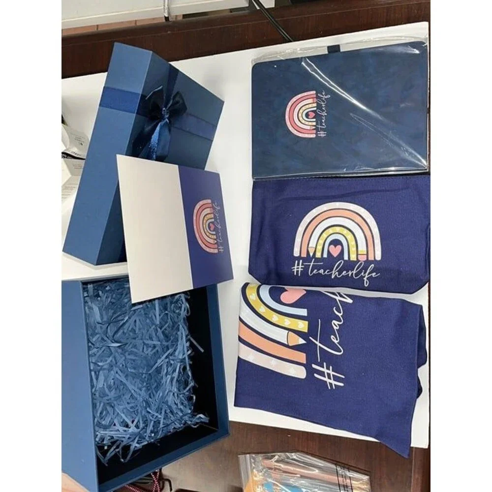 NEW Dispowreath 8 Pcs Teacher Appreciation Gift Set With Blue Gift Box